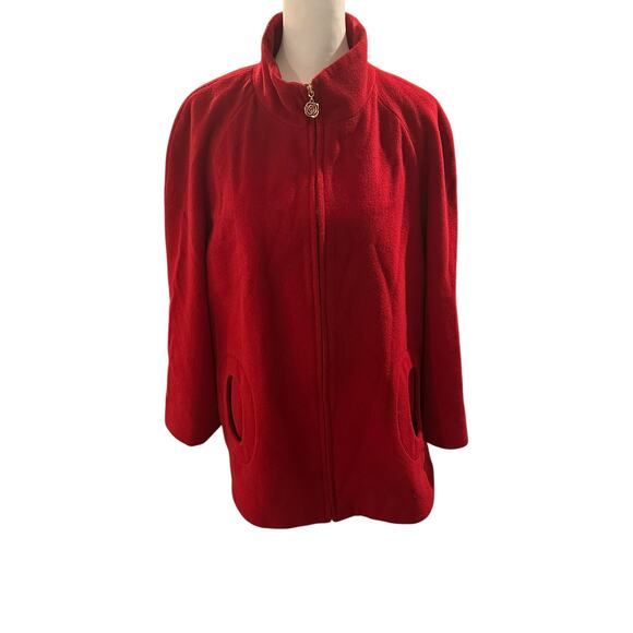 Betsey Johnson Red Coat Pea Coat - Picture 1 of 5